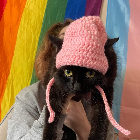 Crochet hat for L cat / S dog - Picture 3 of 3